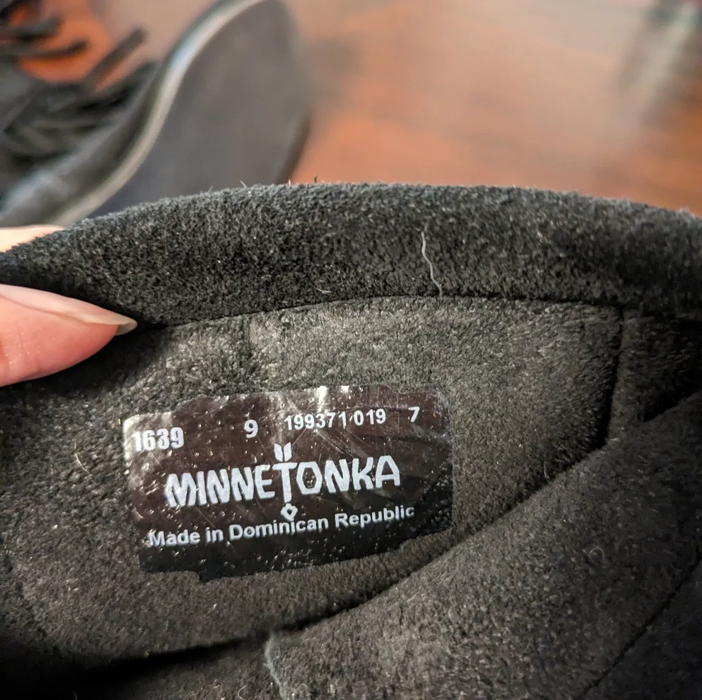 Fringe black suede tall boots 9 - Picture 5 of 8